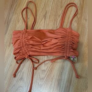 PINK Drawstring Bathing Suit Top BNWT